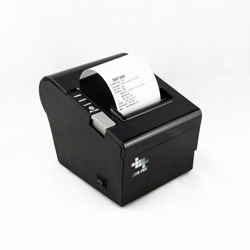 EOM-POS طابعة إي أو إم-بي أو إس الحرارية للإيصالات - USB، Ethernet/LAN، ومنافذ تسلسلية - قاطع تلقائي - منفذ درج النقود - عرض الورق 3 1/8" (80 مم) - لأنظمة ويندوز فقط - Image 1